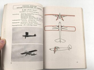 "Flugzeugerkennung im NS-Fliegerkorps" datiert 1943, DIN A5, 162 Seiten, gebraucht