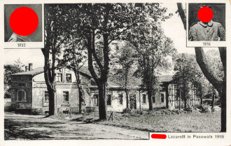 Ansichtskarte "Hitlers Lazarett in Pasewalk 1918"