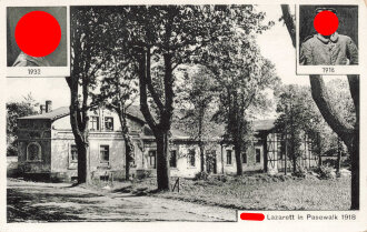 Ansichtskarte "Hitlers Lazarett in Pasewalk 1918"