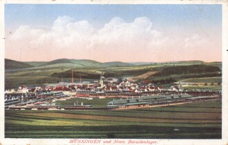 Ansichtskarte "Münsingen und Neues Barackenlager"