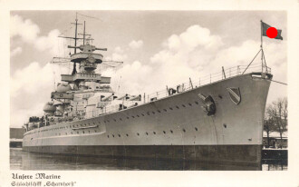 Ansichtskarte "Unsere Marine - Schlachtschiff Scharnhorst"