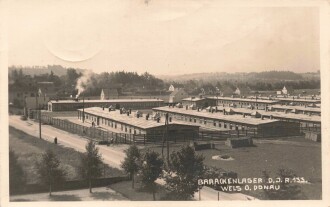 Ansichtskarte "Barackenlager des .J.R. 133 Wels o. Donau"