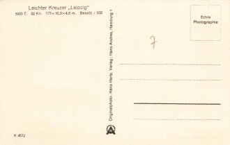 Ansichtskarte "Leichter Kreuzer Leipzig"