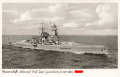 Ansichtskarte "Panzerschiff Admiral Graf Spee paradierend vor dem Führer"