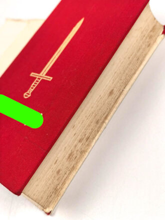 Adolf Hitler "Mein Kampf" rote Ausgabe des Reichsbundes Deutscher Beamten von 1939  im Schutzumschlag, Überreicht von der NSDAP Ortsgruppe Berndorf, gebraucht