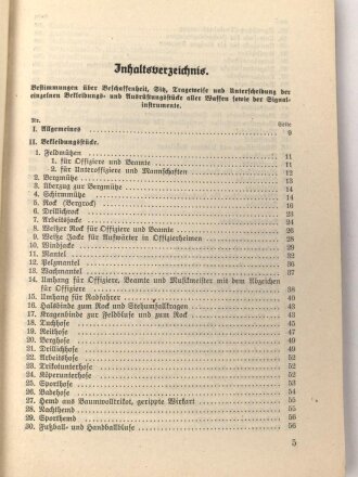 H.Dv. 122. "Anzugsordnung für das Reichsheer" datiert 1934, 147 Seiten, DIN A5
