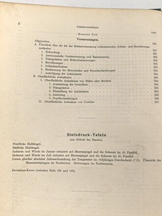 "Leitfaden für den Unterricht in der Navigation" datiert 1909, 287 Seiten, DIN A5