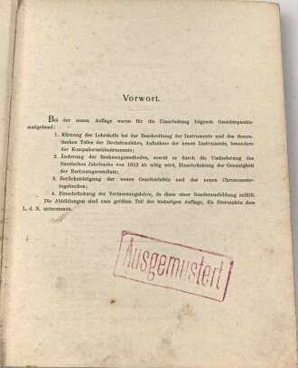 "Leitfaden für den Unterricht in der Navigation" datiert 1909, 287 Seiten, DIN A5