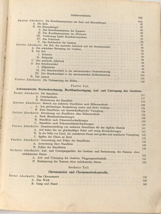 "Leitfaden für den Unterricht in der Navigation" datiert 1909, 287 Seiten, DIN A5