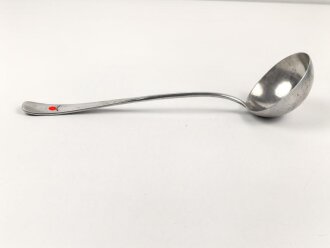 Suppenkelle  Luftwaffe aus Aluminium, datiert 1938, Gesamtlänge ca. 34 cm