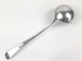 Suppenkelle von der Luftwaffe aus Aluminium, Aluminium, datiert 1937, Gesamtlänge ca. 34 cm