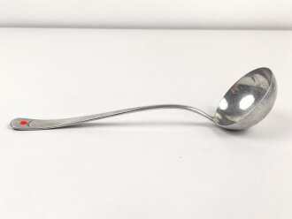 Suppenkelle Luftwaffe aus Aluminium, Aluminium, datiert 1937, Gesamtlänge ca. 34 cm