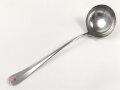 Suppenkelle Luftwaffe aus Aluminium, Aluminium, datiert 1937, Gesamtlänge ca. 34 cm