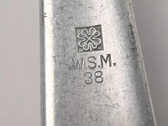 Suppenkelle  Luftwaffe aus Aluminium, datiert 1938, Gesamtlänge ca. 34 cm