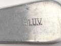 Suppenkelle  Luftwaffe aus Aluminium, datiert 1938, Gesamtlänge ca. 34 cm