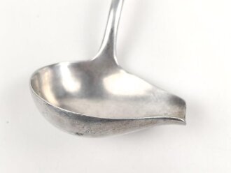 Saucenlöffel Luftwaffe aus Aluminium, datiert 1938, Gesamtlänge ca. 34 cm