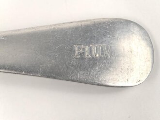 Saucenlöffel Luftwaffe aus Aluminium, datiert 1938, Gesamtlänge ca. 34 cm