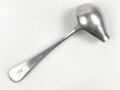 Saucenlöffel Luftwaffe aus Aluminium, datiert 1938, Gesamtlänge ca. 34 cm