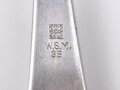 Saucenlöffel Luftwaffe aus Aluminium, datiert 1938, Gesamtlänge ca. 34 cm
