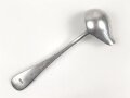 Saucenlöffel von der Luftwaffe aus Aluminium, datiert 1937, Gesamtlänge ca. 20 cm