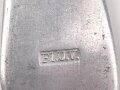 Saucenlöffel von der Luftwaffe aus Aluminium, datiert 1937, Gesamtlänge ca. 20 cm
