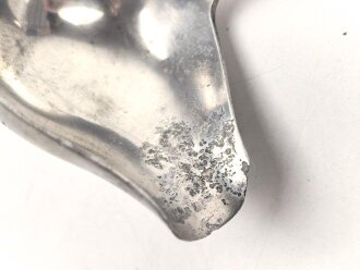 Saucenlöffel von der Luftwaffe aus Aluminium, datiert 1939, Gesamtlänge ca. 20 cm