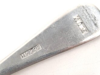 Teelöffel von der Luftwaffe aus Aluminium, datiert 1937, Gesamtlänge ca. 15 cm