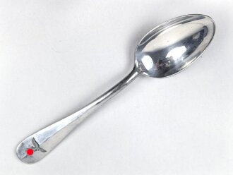 Teelöffel von der Luftwaffe aus Aluminium, datiert 1937, Gesamtlänge ca. 15 cm