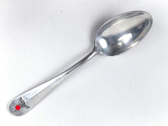 Teelöffel von der Luftwaffe aus Aluminium, datiert 1937, Gesamtlänge ca. 15 cm