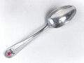 Teelöffel von der Luftwaffe aus Aluminium, datiert 1937, Gesamtlänge ca. 15 cm