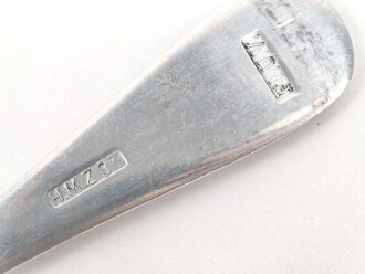 Teelöffel von der Luftwaffe aus Aluminium, datiert 1937, Gesamtlänge ca. 15 cm