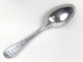 Teelöffel von der Luftwaffe aus Aluminium, datiert 1937, Gesamtlänge ca. 15 cm