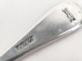 Teelöffel von der Luftwaffe aus Aluminium, datiert 1942, Gesamtlänge ca. 15 cm