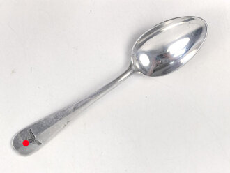 Teelöffel von der Luftwaffe aus Aluminium, datiert 1937, Gesamtlänge ca. 15 cm