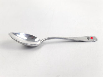 Teelöffel von der Luftwaffe aus Aluminium, datiert 1937, Gesamtlänge ca. 15 cm