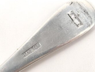 Teelöffel von der Luftwaffe aus Aluminium, datiert 1937, Gesamtlänge ca. 15 cm