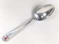 Teelöffel von der Luftwaffe aus Aluminium, datiert 1937, Gesamtlänge ca. 15 cm