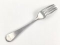 Gabel von der Luftwaffe aus Aluminium, datiert 1938, Gesamtlänge ca. 22 cm