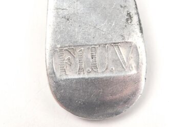 Gabel von der Luftwaffe aus Aluminium, datiert 1938, Gesamtlänge ca. 22 cm