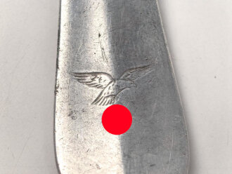 Gabel von der Luftwaffe aus Aluminium, datiert 1938, Gesamtlänge ca. 22 cm