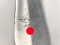 Gabel von der Luftwaffe aus Aluminium, datiert 1938, Gesamtlänge ca. 22 cm