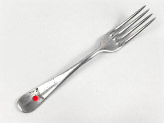 Gabel von der Luftwaffe aus Aluminium, datiert 1940, Gesamtlänge ca. 22 cm