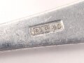 Gabel von der Luftwaffe aus Aluminium, datiert 1940, Gesamtlänge ca. 22 cm