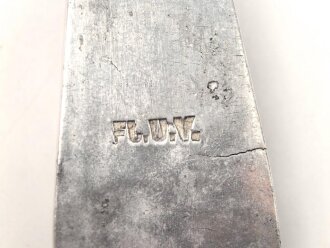 Gabel von der Luftwaffe aus Aluminium, datiert 1938, Gesamtlänge ca. 22 cm