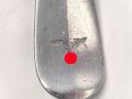Gabel von der Luftwaffe aus Aluminium, datiert 1939, Gesamtlänge ca. 22 cm