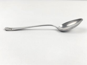 Servierlöffel für die Luftwaffe, Aluminium, datiert 1938, Gesamtlänge ca. 30 cm