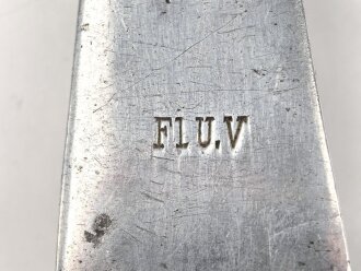 Servierlöffel für die Luftwaffe, Aluminium, datiert 1938, Gesamtlänge ca. 30 cm