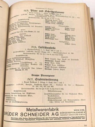 "Handbuch des Reichsgaues Wien" datiert 1941, 1712 Seiten, über DIN A5, stark gebraucht