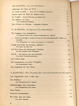 "Die Wehrmacht - Der Freiheitskampf des großdeutschen Volkes", datiert 1940, 319 Seiten, über DIN A5, gebraucht