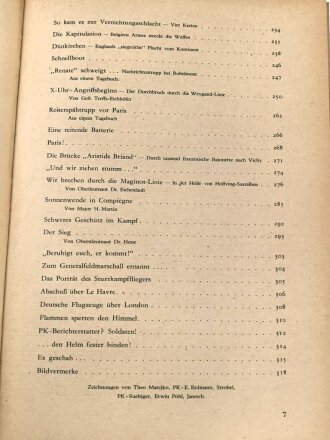 "Die Wehrmacht - Der Freiheitskampf des großdeutschen Volkes", datiert 1940, 319 Seiten, über DIN A5, gebraucht